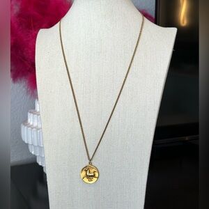 Vintage 1974 Alva Museum Replica Horse Pendant Necklace